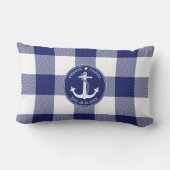 Nautical Anchor Blue Buffalo Play Wedding Kussen (Achterkant)