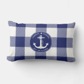 Nautical Anchor Blue Buffalo Play Wedding Kussen (Voorkant)