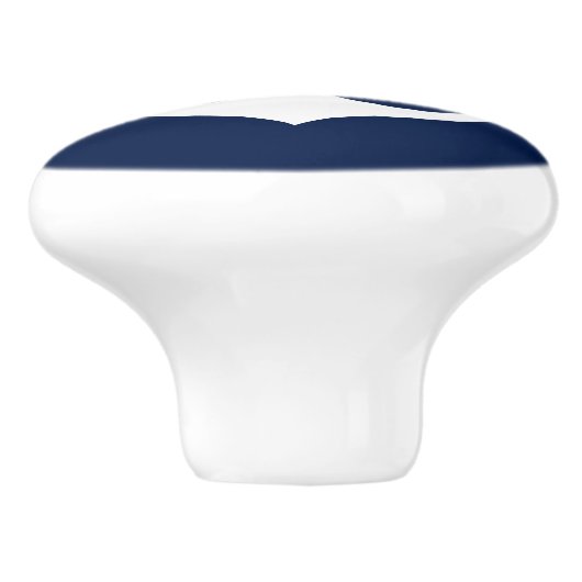 Nautical Anchor Blue Keramische Knop (Zijkant)