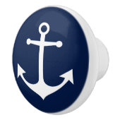 Nautical Anchor Blue Keramische Knop (Rechts)