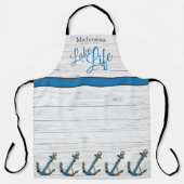 Nautical Anchor Blue Lake Life Family Monogramed Schort (Voorkant)
