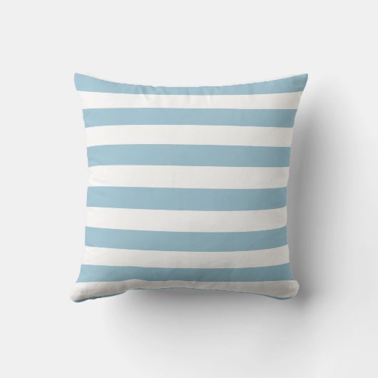 Nautical Anchor & Blue Stripe, gepersonaliseerd Kussen (Achterkant)
