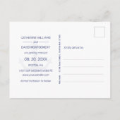 Nautical Anchor Blue Wedding Save the Date Aankondigingskaart (Achterkant)