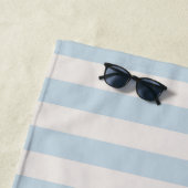 Nautical Anchor Blue White, gepersonaliseerd Strandlaken (In situ)