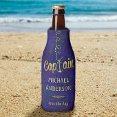 Nautical Anchor Boat Captain Gold | Aangepaste naa Flesjeskoeler