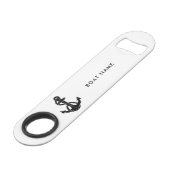Nautical Anchor Boat Name Beach House Custom Speed Flessenopener (Achterkant Gekanteld)