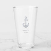 Nautical Anchor Boat Name Glas (Achterkant)