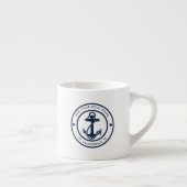 Nautical Anchor Boat Name Navy Blue Boating Espresso Kop (Rechts)
