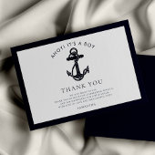 Nautical Anchor Boy Baby shower Bedankkaart