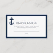 Nautical Anchor Boy Baby shower Diaper Raffle Informatiekaartje (Voorkant)