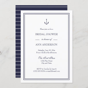 Nautical Anchor Bridal Shower Kaart
