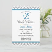 Nautical Anchor Bridal Shower Kaart (Staand voorkant)