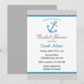 Nautical Anchor Bridal Shower Kaart (Voorkant / Achterkant)