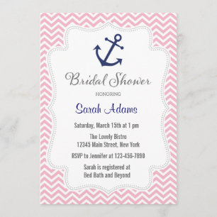 Nautical Anchor Bridal Shower Kaart