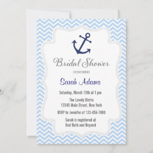 Nautical Anchor Bridal Shower Kaart