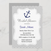 Nautical Anchor Bridal Shower Kaart (Voorkant / Achterkant)
