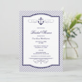 Nautical Anchor Bridal Shower Kaart (Staand voorkant)