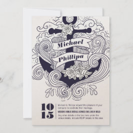 Nautical Anchor bruiloft Kaart