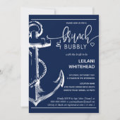 Nautical Anchor Brunch Bubble Vrijgezellenfeest Na Kaart (Voorkant)