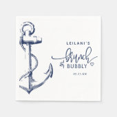 Nautical Anchor Brunch Bubble White Servet (Voorkant)