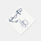Nautical Anchor Brunch Bubble White Servet (Hoek)