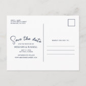 Nautical Anchor Budget Beach Weddenschap Save the  Aankondigingskaart (Achterkant)