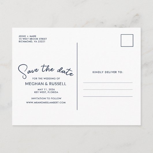 Nautical Anchor Budget Beach Weddenschap Save the  Aankondigingskaart (Achterkant)