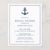 Nautical Anchor Budget Bridal Shower Flyer (Voorkant)