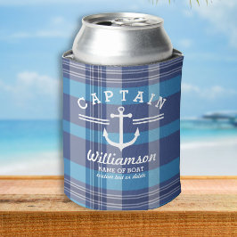 Nautical Anchor Captain and Boat Custom Name Pset Blikjeskoeler