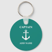  Nautical Anchor Captain Name of Boat Name Sleutelhanger (Voorkant)