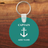  Nautical Anchor Captain Name of Boat Name Sleutelhanger (Achterkant)