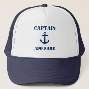  Nautical Anchor Captain of Boat Name Trucker Pet