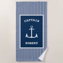 Nautical Anchor Captain Stripe