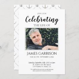 Nautical Anchor Celebration of Life with Photo Kaart
