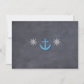 Nautical Anchor Chalkboard Birthday Uitnodiging (Achterkant)