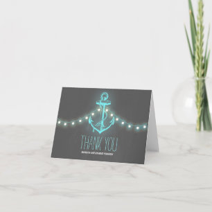 Nautical Anchor Chalkboard Weddenschap Bedankt