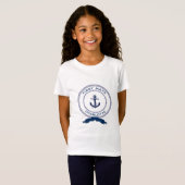 Nautical Anchor - Child's Name - First Mate T-shirt (Voorkant volledig)