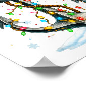 Nautical Anchor Christmas Lights Boating Sailor  Poster (Hoek)