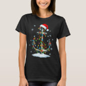 Nautical Anchor Christmas Lights Boating Sailor  T-shirt (Voorkant)