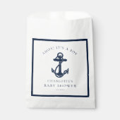 Nautical Anchor Coastal Boy Baby shower Bedankzakje (Voorkant)