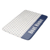 Nautical Anchor Coastal Stripes Marine Blauwe Crèm Badmat (Gekanteld)