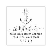 Nautical Anchor Coastal Zelfinktende Stempel (Design)