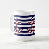 Nautical Anchor Coffee Mok (Voorkant links)