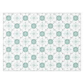 Nautical Anchor Compass zee groene witte oceaan Tafelkleed (Voorkant (Horizontaal))