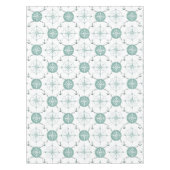 Nautical Anchor Compass zee groene witte oceaan Tafelkleed (Voorkant)