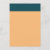 Nautical Anchor - Coral Blue - Beach Weddenschap Menu (Achterkant)