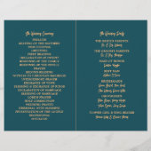 Nautical Anchor - Coral Blue - Wedding Programme (Achterkant)