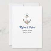 Nautical Anchor Couple's Shower Trivia games Kaart (Achterkant)