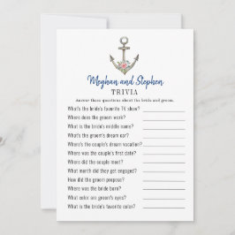 Nautical Anchor Couple's Shower Trivia games Kaart