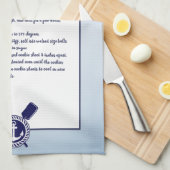 Nautical Anchor Creëer je eigen Recipe keepomwille Theedoek (Quarter Fold)